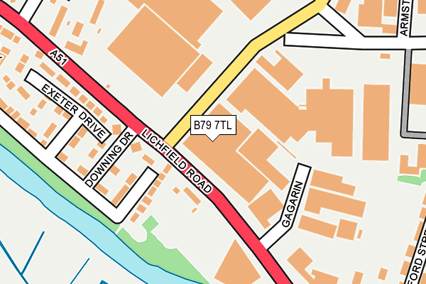 B79 7TL map - OS OpenMap – Local (Ordnance Survey)