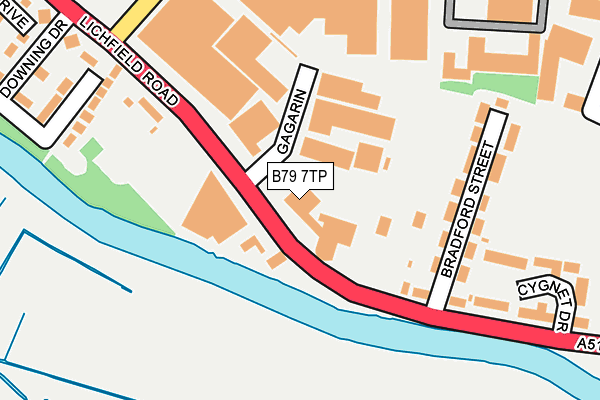 B79 7TP map - OS OpenMap – Local (Ordnance Survey)