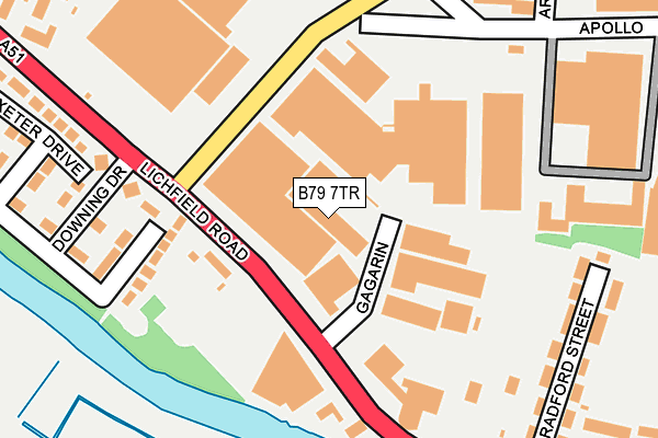 B79 7TR map - OS OpenMap – Local (Ordnance Survey)