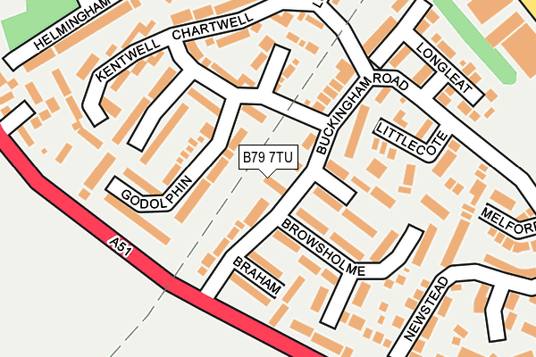B79 7TU map - OS OpenMap – Local (Ordnance Survey)