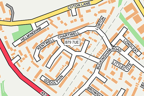 B79 7UE map - OS OpenMap – Local (Ordnance Survey)
