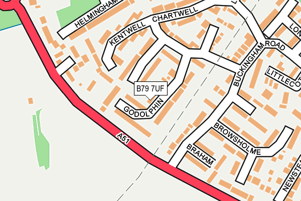 B79 7UF map - OS OpenMap – Local (Ordnance Survey)