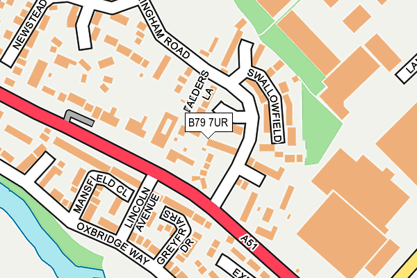 B79 7UR map - OS OpenMap – Local (Ordnance Survey)