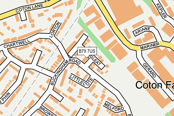B79 7US map - OS OpenMap – Local (Ordnance Survey)
