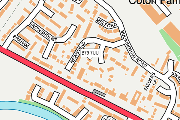 B79 7UU map - OS OpenMap – Local (Ordnance Survey)