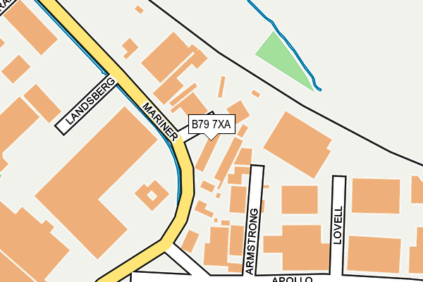 B79 7XA map - OS OpenMap – Local (Ordnance Survey)