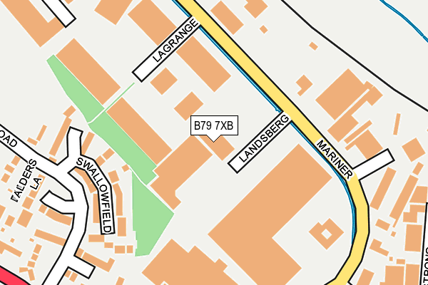 B79 7XB map - OS OpenMap – Local (Ordnance Survey)
