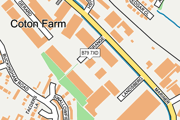 B79 7XD map - OS OpenMap – Local (Ordnance Survey)