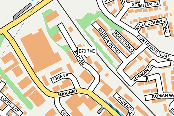B79 7XE map - OS OpenMap – Local (Ordnance Survey)
