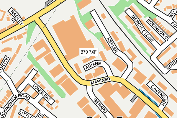 B79 7XF map - OS OpenMap – Local (Ordnance Survey)
