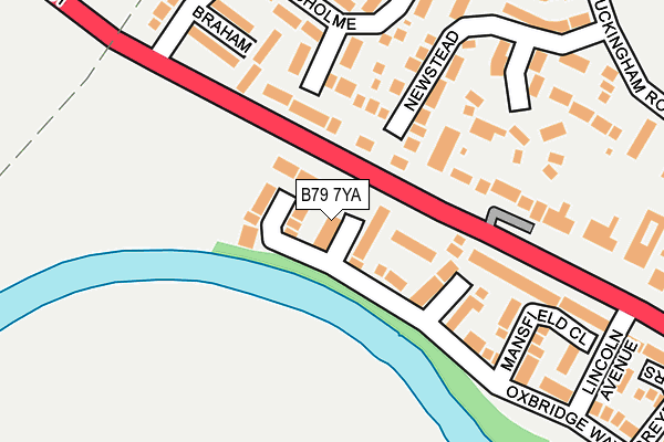 B79 7YA map - OS OpenMap – Local (Ordnance Survey)
