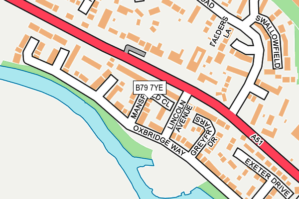 B79 7YE map - OS OpenMap – Local (Ordnance Survey)