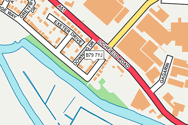 B79 7YJ map - OS OpenMap – Local (Ordnance Survey)