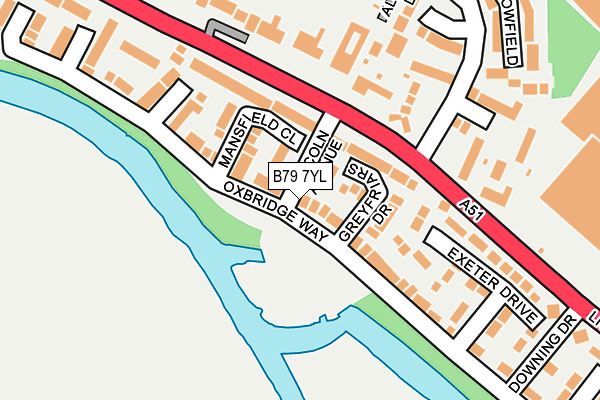 B79 7YL map - OS OpenMap – Local (Ordnance Survey)