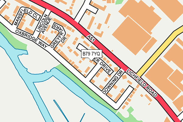 B79 7YQ map - OS OpenMap – Local (Ordnance Survey)