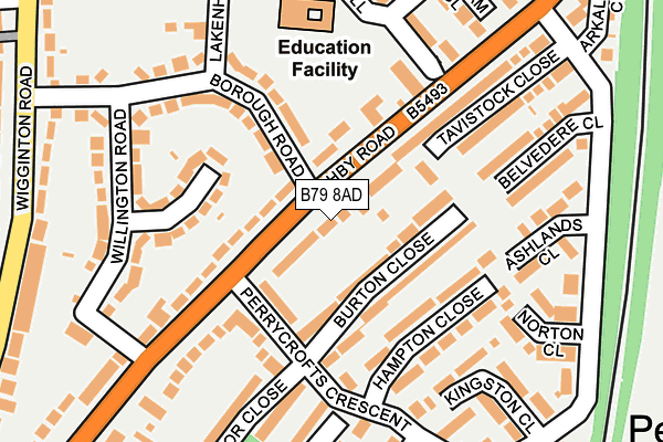 B79 8AD map - OS OpenMap – Local (Ordnance Survey)