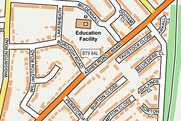 B79 8AL map - OS OpenMap – Local (Ordnance Survey)