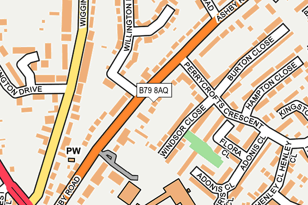 B79 8AQ map - OS OpenMap – Local (Ordnance Survey)