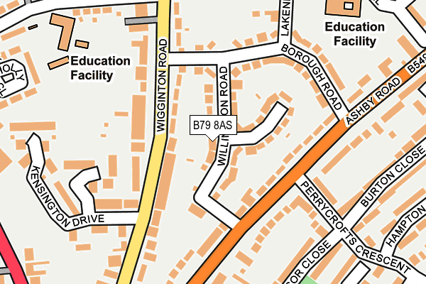 B79 8AS map - OS OpenMap – Local (Ordnance Survey)