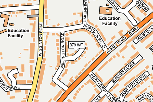 B79 8AT map - OS OpenMap – Local (Ordnance Survey)