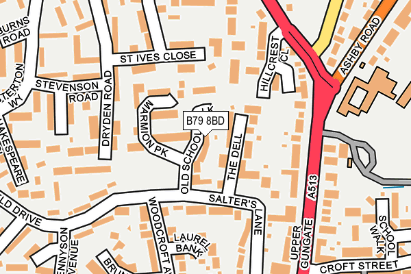 B79 8BD map - OS OpenMap – Local (Ordnance Survey)