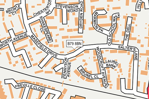 B79 8BN map - OS OpenMap – Local (Ordnance Survey)