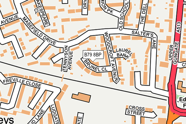 B79 8BP map - OS OpenMap – Local (Ordnance Survey)