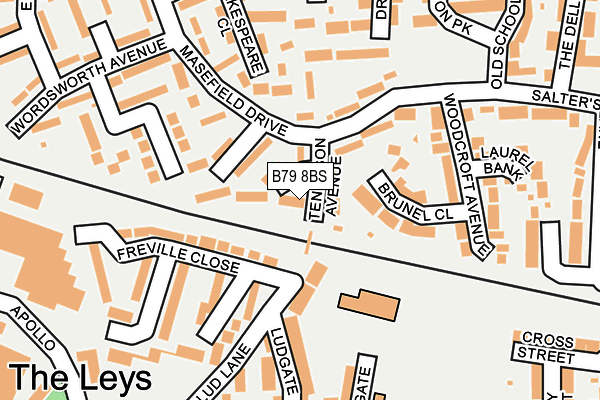 B79 8BS map - OS OpenMap – Local (Ordnance Survey)