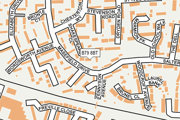 B79 8BT map - OS OpenMap – Local (Ordnance Survey)