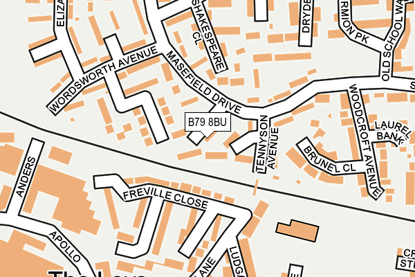 B79 8BU map - OS OpenMap – Local (Ordnance Survey)