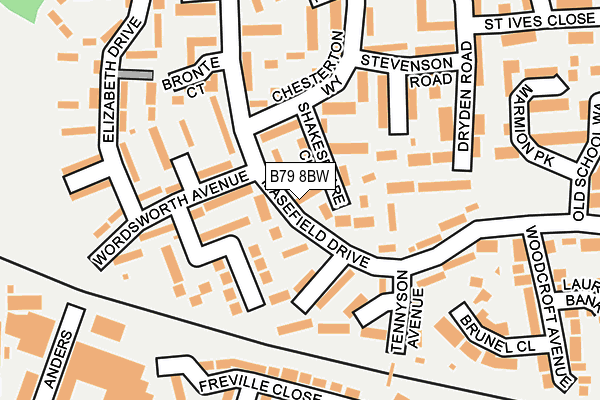 B79 8BW map - OS OpenMap – Local (Ordnance Survey)