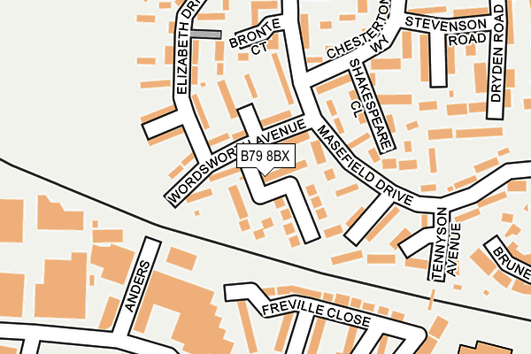 B79 8BX map - OS OpenMap – Local (Ordnance Survey)