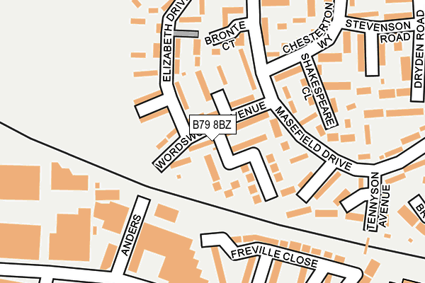 B79 8BZ map - OS OpenMap – Local (Ordnance Survey)