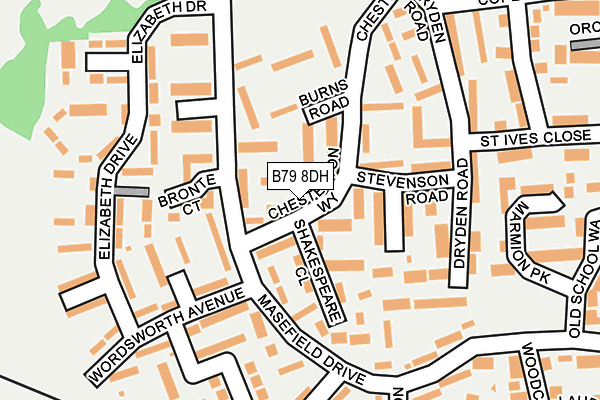 B79 8DH map - OS OpenMap – Local (Ordnance Survey)