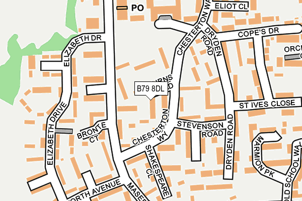 B79 8DL map - OS OpenMap – Local (Ordnance Survey)