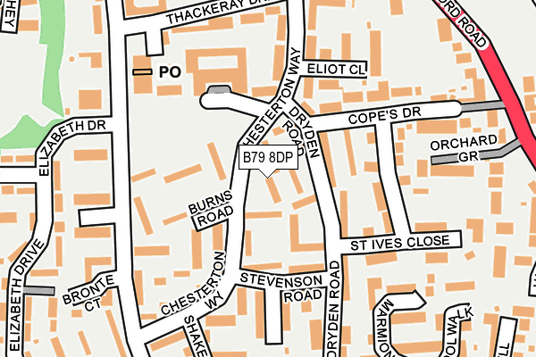 B79 8DP map - OS OpenMap – Local (Ordnance Survey)