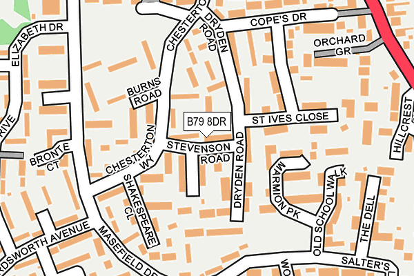 B79 8DR map - OS OpenMap – Local (Ordnance Survey)