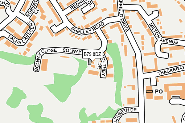 B79 8DZ map - OS OpenMap – Local (Ordnance Survey)