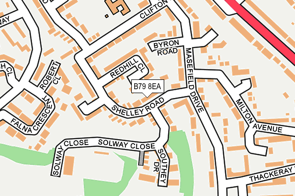 B79 8EA map - OS OpenMap – Local (Ordnance Survey)
