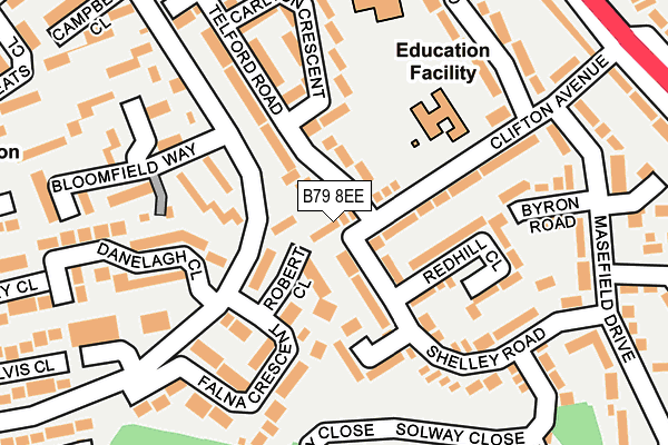 B79 8EE map - OS OpenMap – Local (Ordnance Survey)