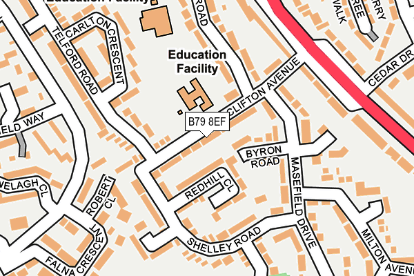 B79 8EF map - OS OpenMap – Local (Ordnance Survey)