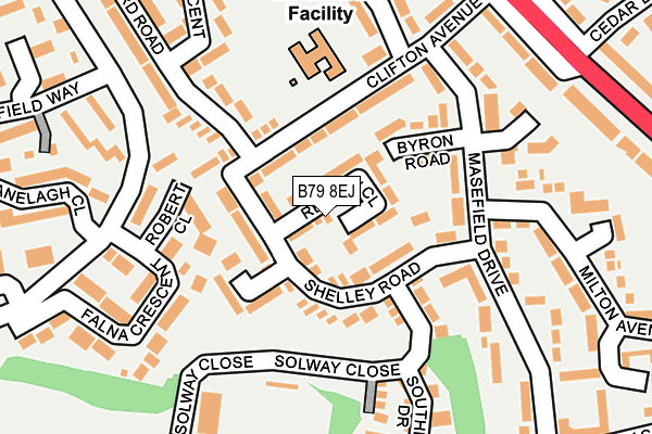 B79 8EJ map - OS OpenMap – Local (Ordnance Survey)