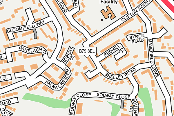 B79 8EL map - OS OpenMap – Local (Ordnance Survey)