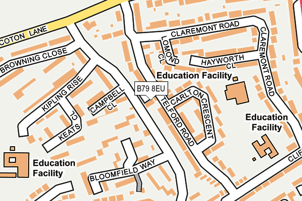 B79 8EU map - OS OpenMap – Local (Ordnance Survey)