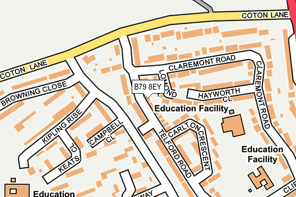 B79 8EY map - OS OpenMap – Local (Ordnance Survey)