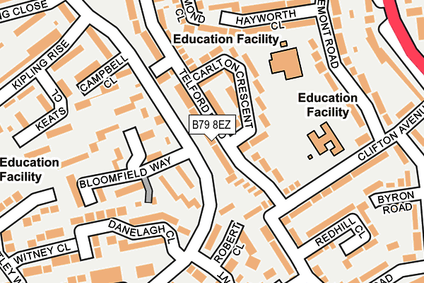 B79 8EZ map - OS OpenMap – Local (Ordnance Survey)