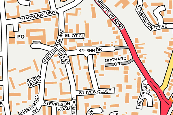 B79 8HH map - OS OpenMap – Local (Ordnance Survey)