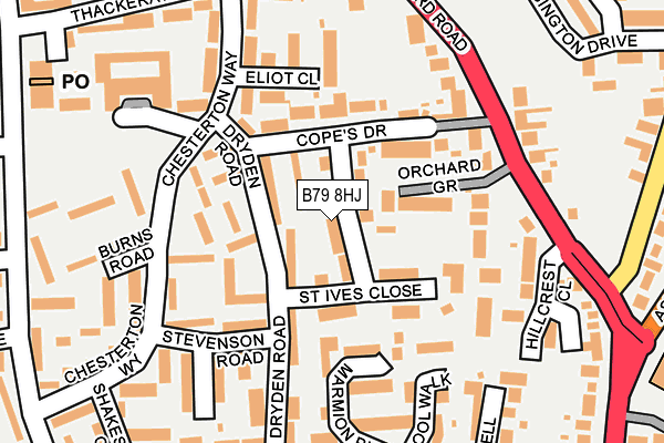 B79 8HJ map - OS OpenMap – Local (Ordnance Survey)