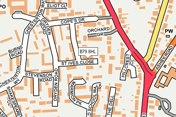 B79 8HL map - OS OpenMap – Local (Ordnance Survey)