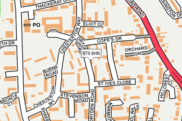 B79 8HN map - OS OpenMap – Local (Ordnance Survey)